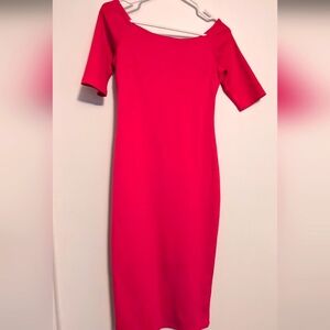 Square Boat Neck Bodycon Dress